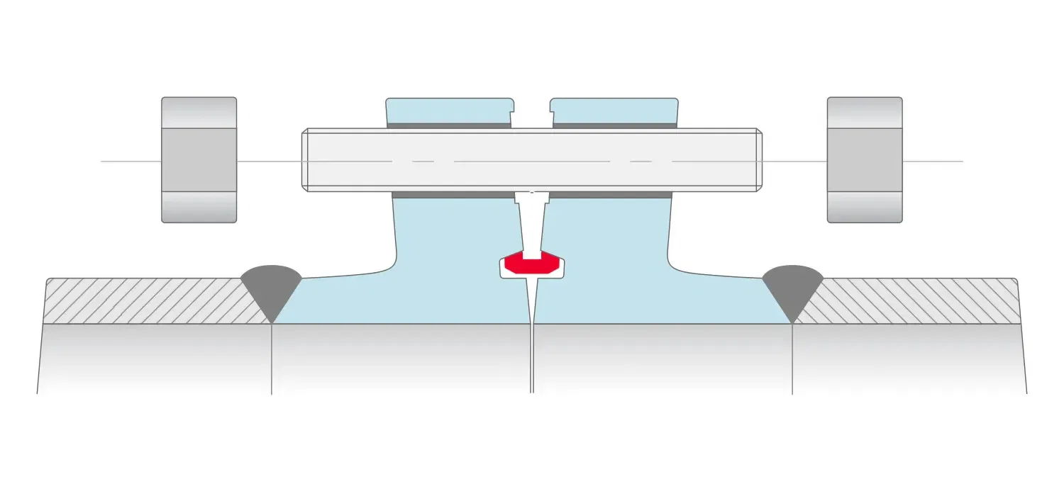 TPC Compact Flange - before assembly